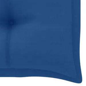 Záhradná lavica s poduškou 112 cm Dekorhome Světle modrá