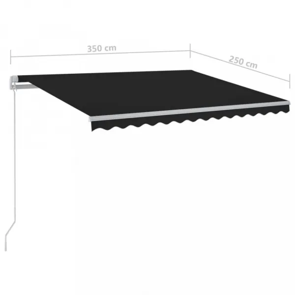 Ručne zaťahovacia markíza s LED svetlom 350x250 cm Dekorhome