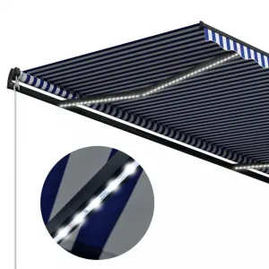 Ručne zaťahovacia markíza s LED svetlom 600x300 cm Dekorhome Antracit