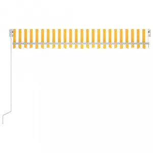 Ručne zaťahovacia markíza s LED svetlom 450x300 cm Dekorhome