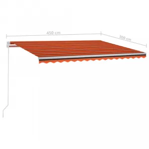 Ručne zaťahovací markíza 450x300 cm Dekorhome