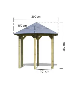 Záhradný altánok LISABON 2,99x2,6 m Lanitplast