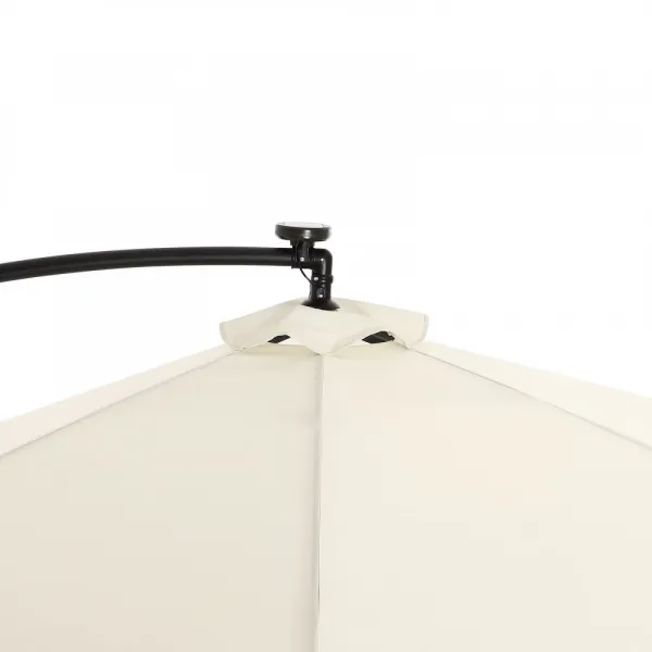 Závesný slnečník s LED svetlom Ø 330 cm Dekorhome