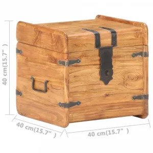Úložná truhla masívne drevo / kov Dekorhome Hnědá