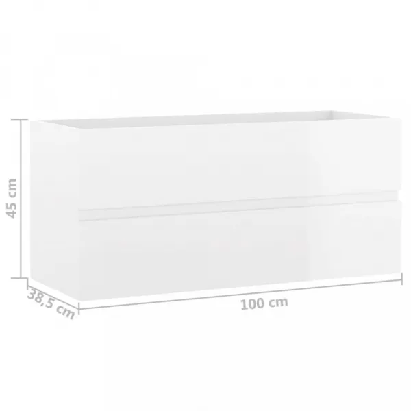 Skrinka pod umývadlo 100 cm Dekorhome Bílá