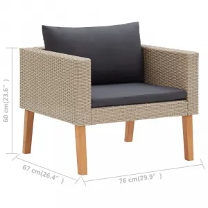 Záhradná sedacia súprava 3 ks DOROTA Dekorhome Černá