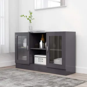 Presklená komoda Dekorhome Černá