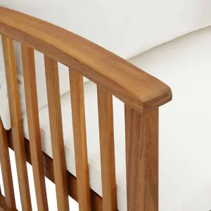 Záhradné stoličky 2 ks akácie / látka Dekorhome Šedá
