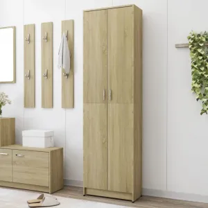 vidaXL Šatník do chodby, biely 55x25x189 cm, kompozitné drevo