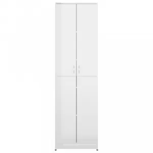 vidaXL Šatník do chodby, biely 55x25x189 cm, kompozitné drevo