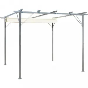 Pergola so zaťahovacou strechou 3 x 3 m Dekorhome Bílá