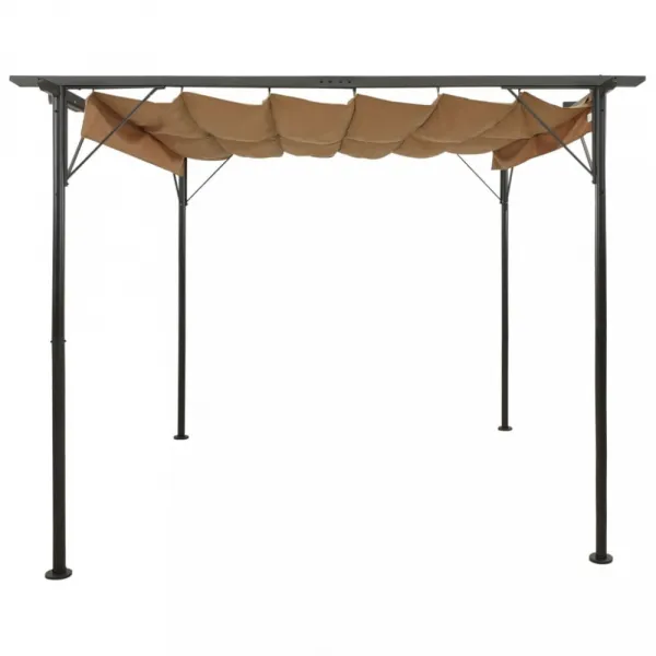 Pergola so zaťahovacou strechou 3 x 3 m Dekorhome Bílá