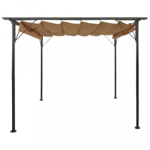 Pergola so zaťahovacou strechou 3 x 3 m Dekorhome Bílá