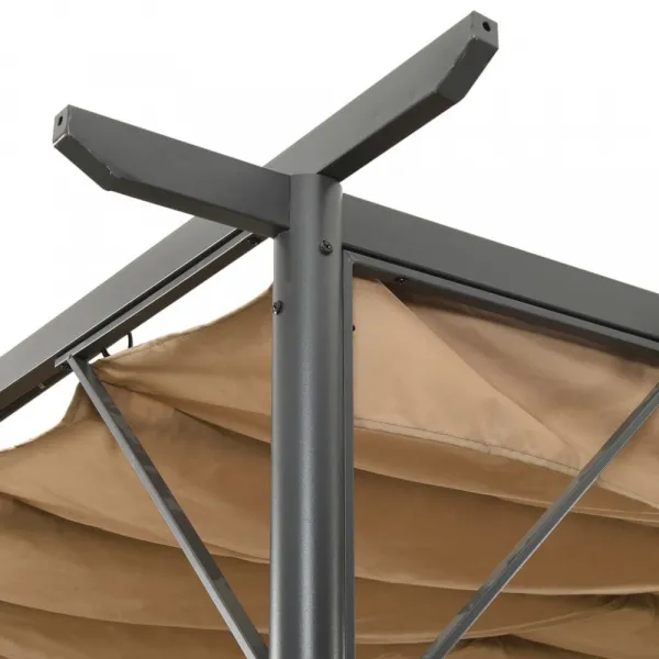 Pergola so zaťahovacou strechou 3 x 3 m Dekorhome Bílá