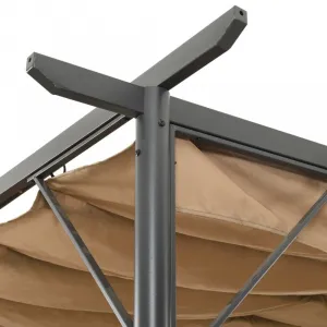 Pergola so zaťahovacou strechou 3 x 3 m Dekorhome Bílá