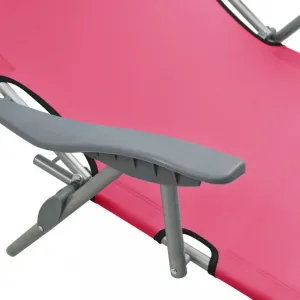 Záhradné ležadlo so strieškou oceľ / látka Dekorhome Černá