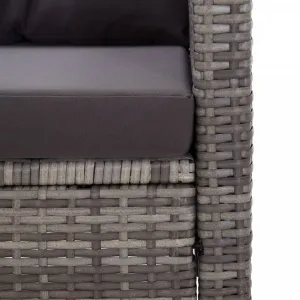 Záhradná pohovka polyratan Dekorhome Černá