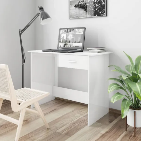 Písací stôl so zásuvkou 100x50 cm Dekorhome Černá