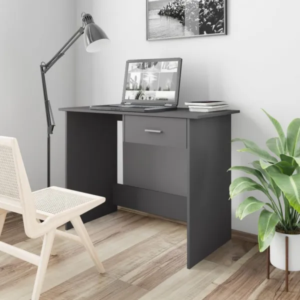 Písací stôl so zásuvkou 100x50 cm Dekorhome Černá