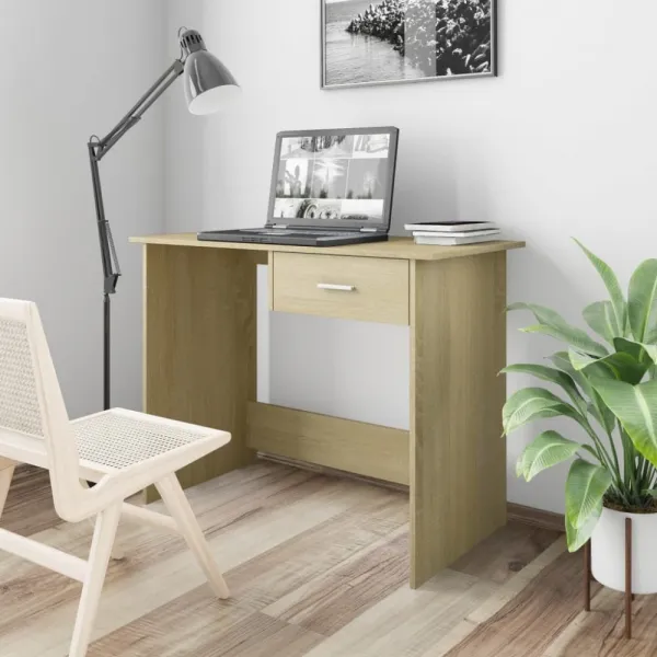Písací stôl so zásuvkou 100x50 cm Dekorhome Černá