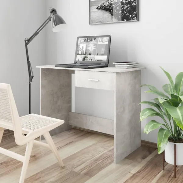 Písací stôl so zásuvkou 100x50 cm Dekorhome Černá