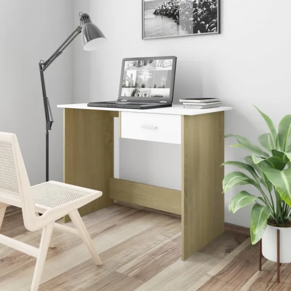 Písací stôl so zásuvkou 100x50 cm Dekorhome Černá