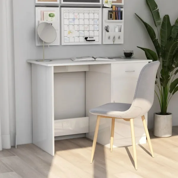 Písací stôl so skrinkou 100x50 cm Dekorhome Černá