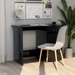 Písací stôl so skrinkou 100x50 cm Dekorhome Černá
