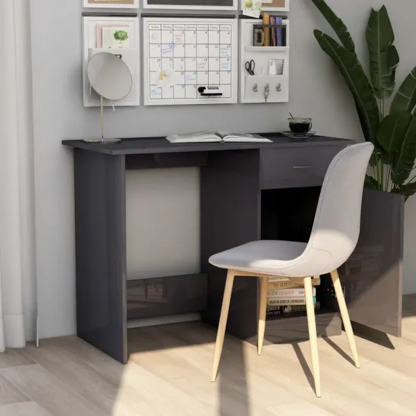 Písací stôl so skrinkou 100x50 cm Dekorhome Černá