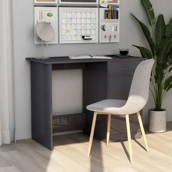 Písací stôl so skrinkou 100x50 cm Dekorhome Černá