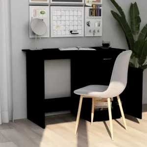 Písací stôl so skrinkou 100x50 cm Dekorhome Černá
