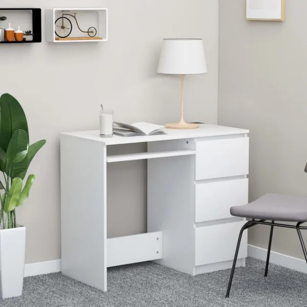 Písací stôl so zásuvkami 90x45 cm Dekorhome Beton