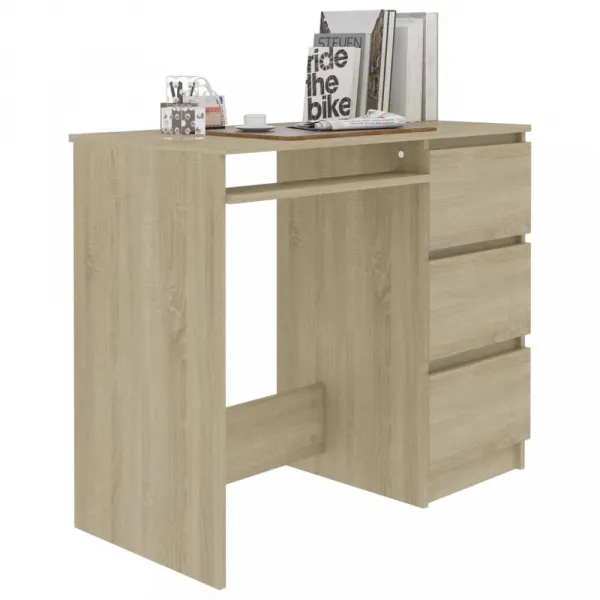Písací stôl so zásuvkami 90x45 cm Dekorhome Beton