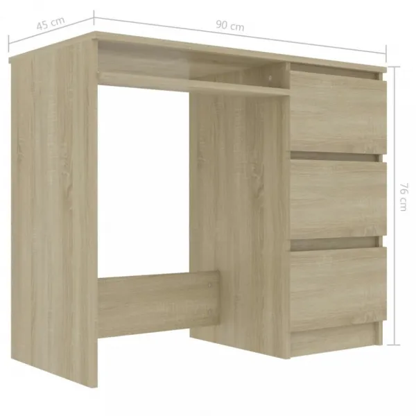 Písací stôl so zásuvkami 90x45 cm Dekorhome Beton