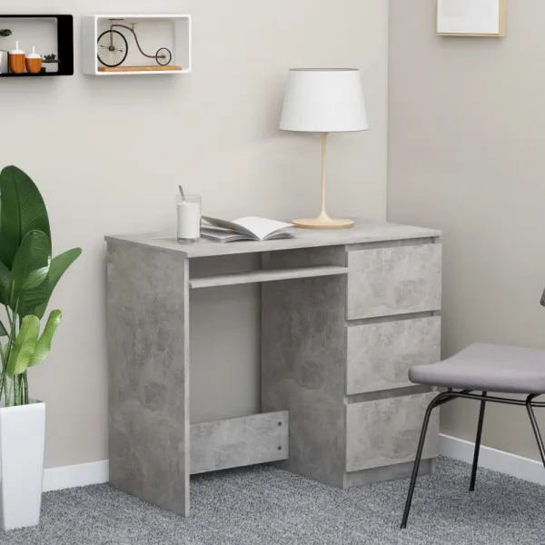 Písací stôl so zásuvkami 90x45 cm Dekorhome Beton