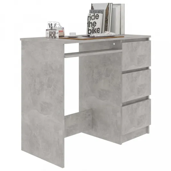 Písací stôl so zásuvkami 90x45 cm Dekorhome Beton