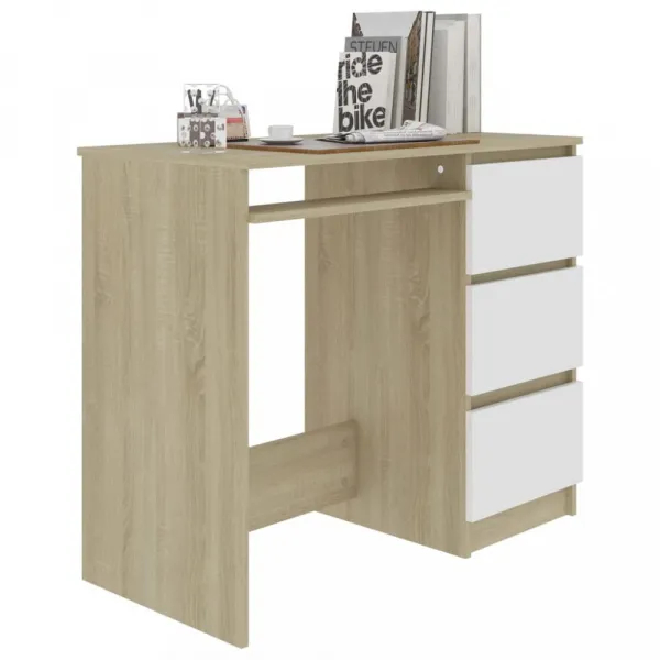 Písací stôl so zásuvkami 90x45 cm Dekorhome Beton