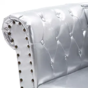 Leňoška Chesterfield umelá koža Dekorhome Bílá