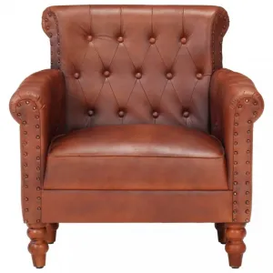 Kreslo Chesterfield pravá koža Dekorhome Černá