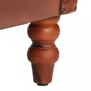 Kreslo Chesterfield pravá koža Dekorhome Černá