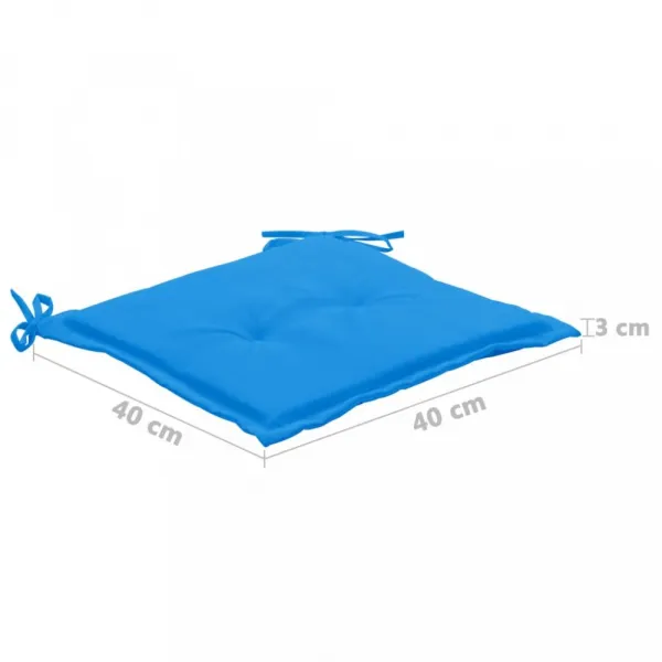 vidaXL Podložky na záhradné stoličky 4 ks 40x40x3 cm, oxfordská látka