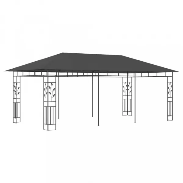 Záhradný altánok s moskytiérou 6 x 3 m Dekorhome Antracit