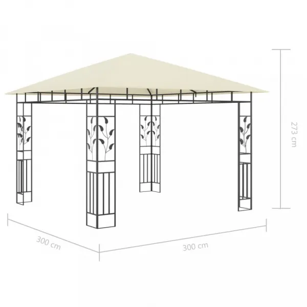 Záhradný altánok s moskytiérou 3 x 3 m Dekorhome Antracit