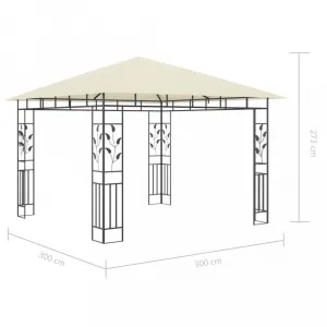 Záhradný altánok s moskytiérou 3 x 3 m Dekorhome Antracit