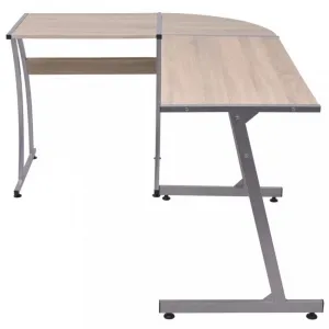 Rohový písací stôl DTD / kov Dekorhome Černá