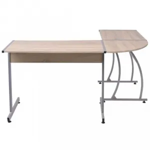 Rohový písací stôl DTD / kov Dekorhome Černá