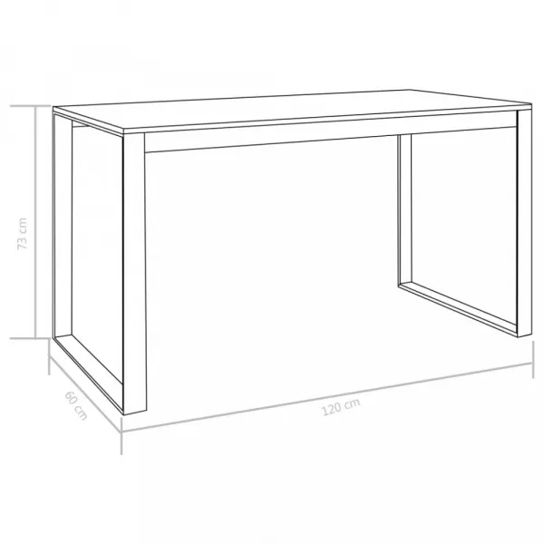 vidaXL Počítačový stôl, čierno dubový 120x60x70 cm