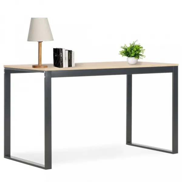 vidaXL Počítačový stôl, čierno dubový 120x60x70 cm