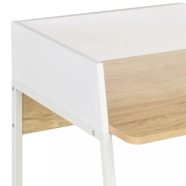 Písací stôl DTD / kov Dekorhome Černá / hnědá
