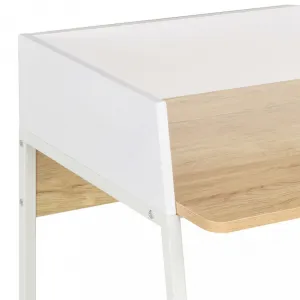 Písací stôl DTD / kov Dekorhome Černá / hnědá